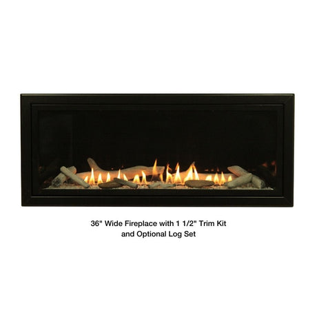 Empire Boulevard 36-Inch Vent-Free Gas Fireplace with 1 1/2" Trim Kit and Optional Log Set