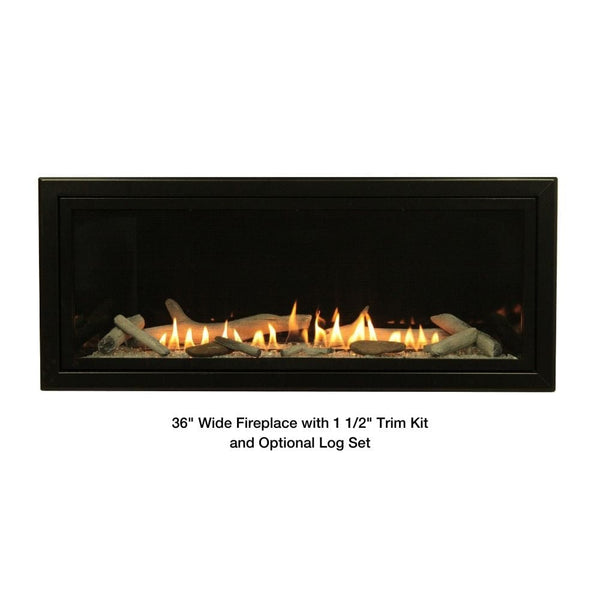 Empire Boulevard 36-Inch Vent-Free Gas Fireplace with 1 1/2" Trim Kit and Optional Log Set