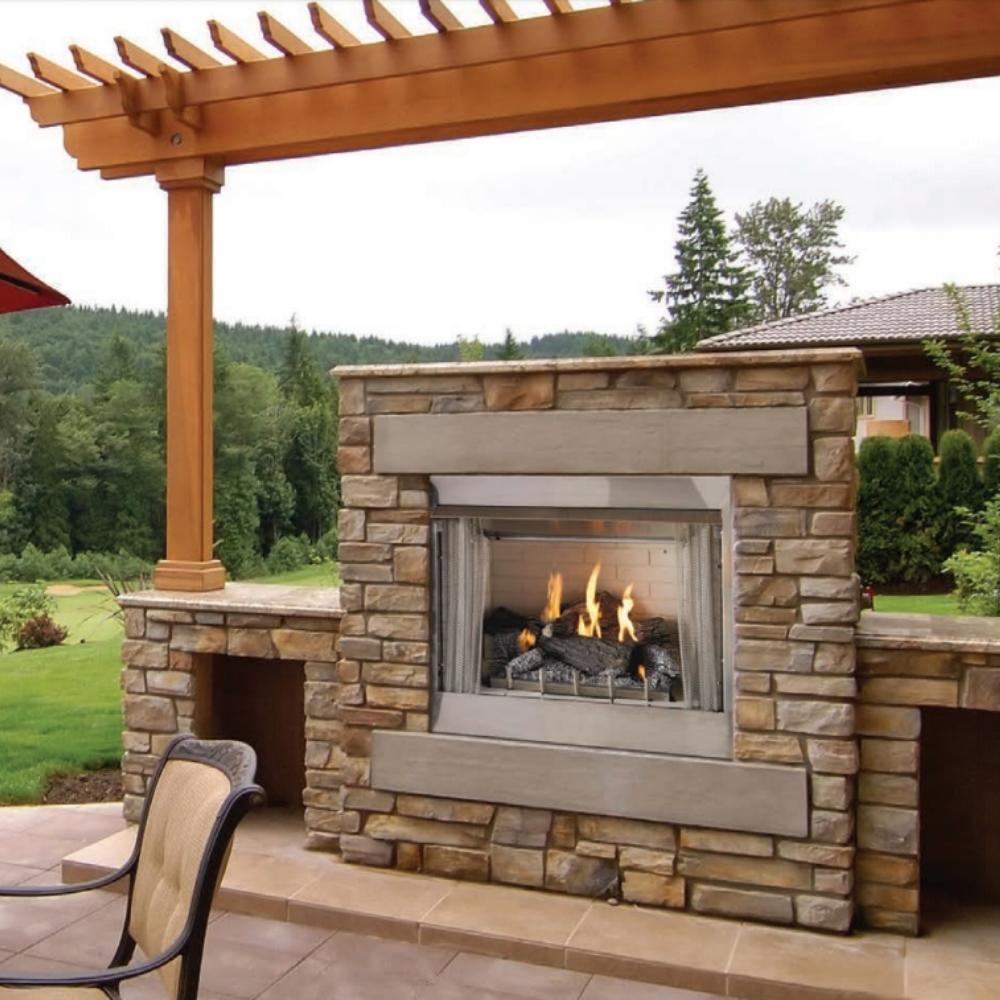 Empire Carol Rose Outdoor Premium Stainless Steel Firebox with Gas Log Insert
