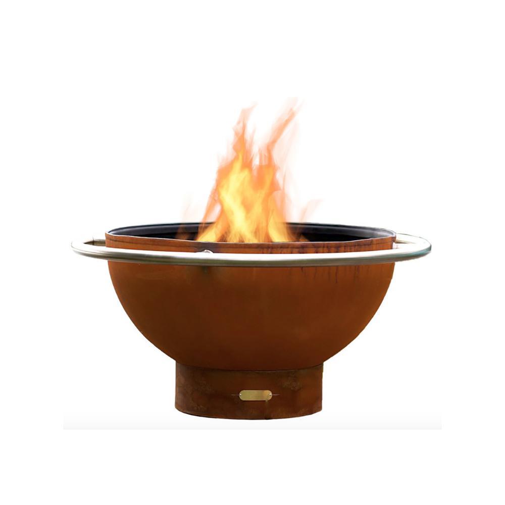 Fire Pit Art Bella Luna - 36" Handcrafted Carbon Steel Gas Fire Pit