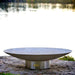 Fire Pit Art Bella Vita 58-Inch Handcrafted Stainless Steel Gas Fire Pit by the water