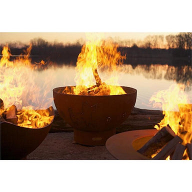 Wood Burning Fire Pit - Fire Pit Art Crater - 36" Steel Fire Pit (CTR)