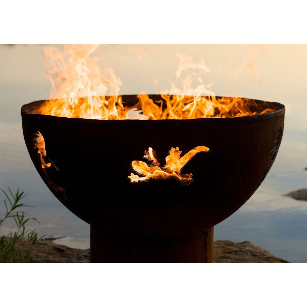 Wood Burning Fire Pit - Fire Pit Art Kokopelli - 36" Steel Fire Pit (KO)