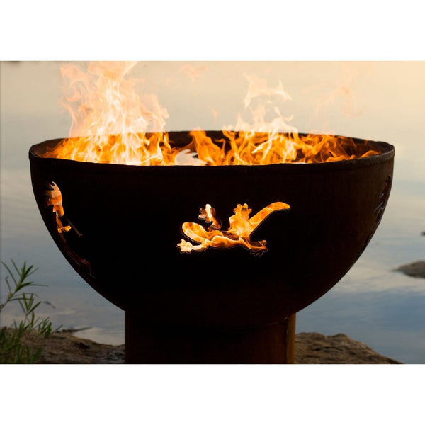 Wood Burning Fire Pit - Fire Pit Art Kokopelli - 36" Steel Fire Pit (KO)