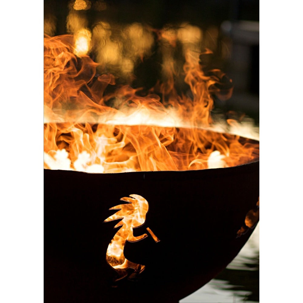 Wood Burning Fire Pit - Fire Pit Art Kokopelli - 36" Steel Fire Pit (KO)