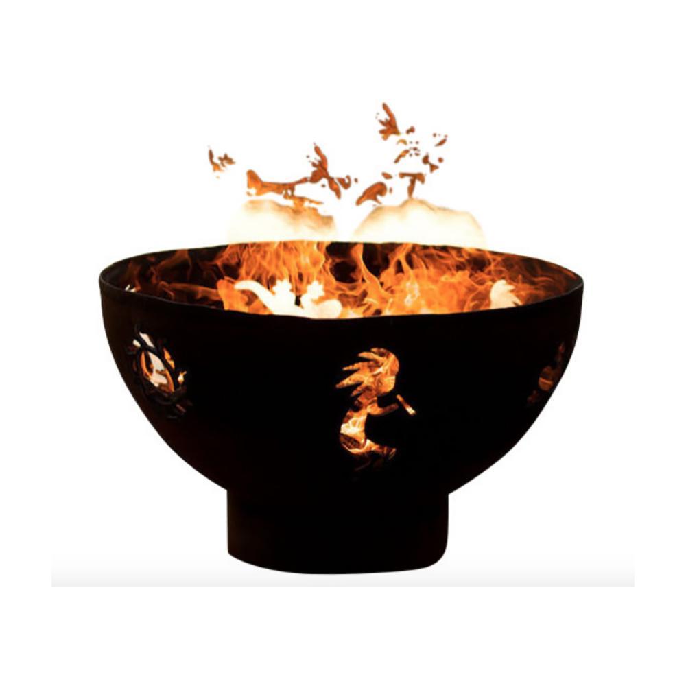 Fire Pit Art Kokopelli - 36" Handcrafted Carbon Steel Gas Fire Pit
