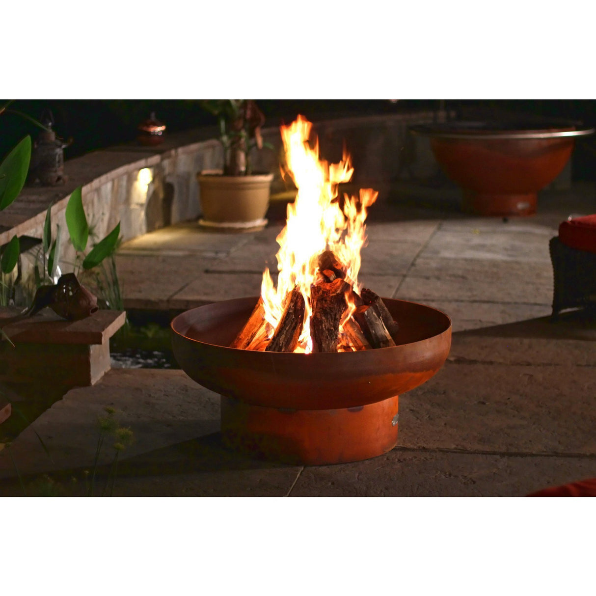 Wood Burning Fire Pit - Fire Pit Art Low Boy - 36" Steel Fire Pit (LB)