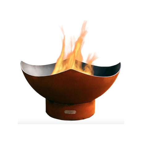 Fire Pit Art Manta Ray - 36" Handcrafted Carbon Steel Gas Fire Pit