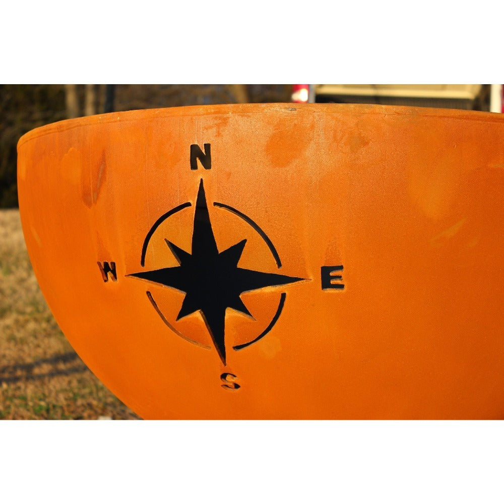 Wood Burning Fire Pit - Fire Pit Art Navigator - 36" Steel Fire Pit Logo Design