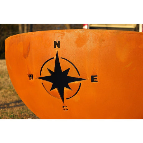 Wood Burning Fire Pit - Fire Pit Art Navigator - 36" Steel Fire Pit Logo Design