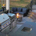 firegear round fire pit kit used in customized stone gas fire pit
