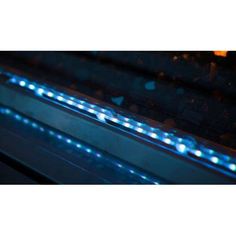 firegear kalea bay vent free outdoor gas fireplace blue led lights