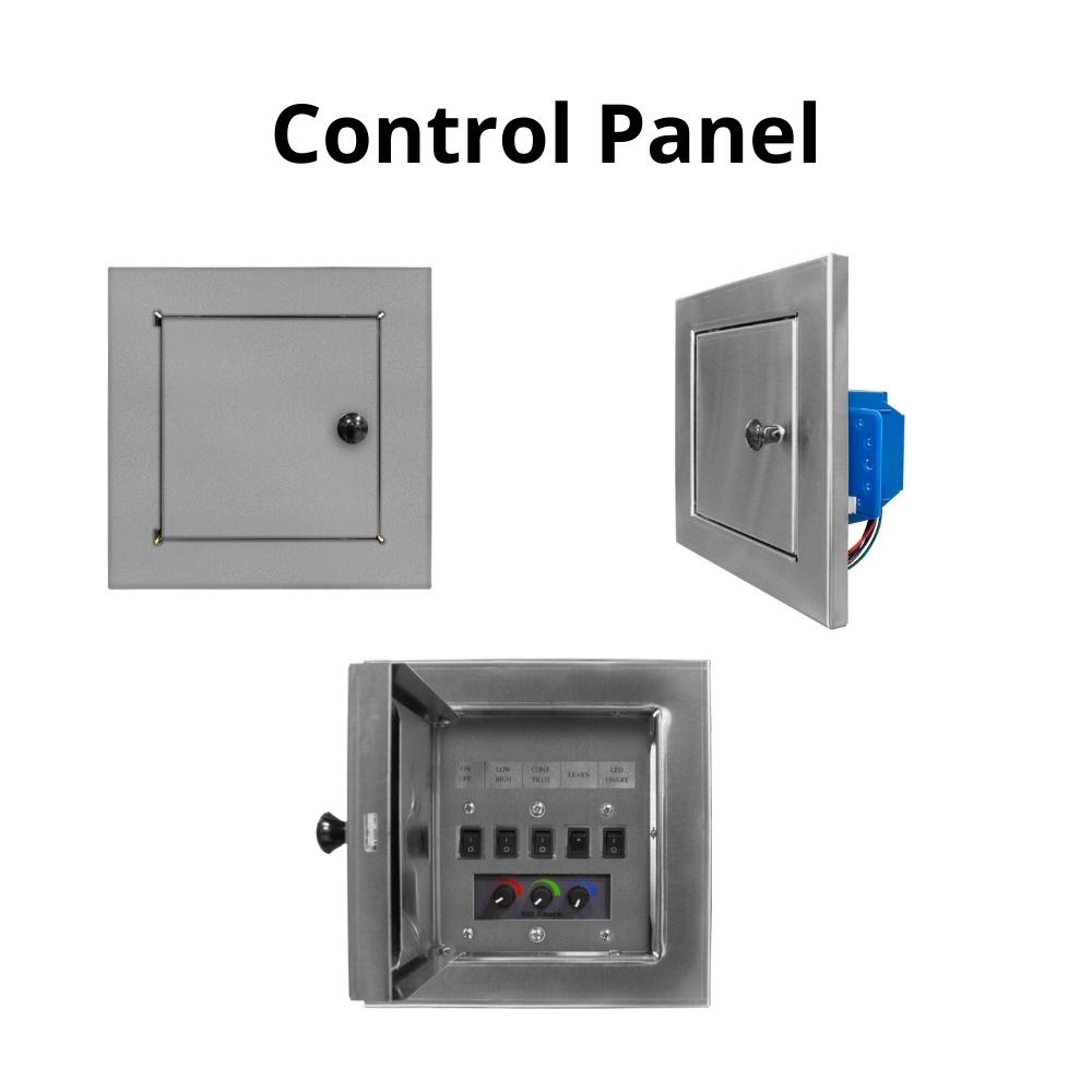 firegear kalea bay vent free outdoor gas fireplace control panel