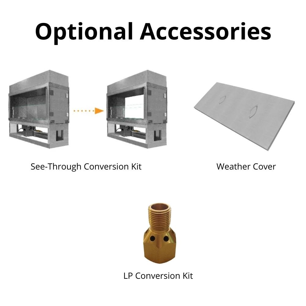 firegear kalea bay vent free outdoor gas fireplace accessories