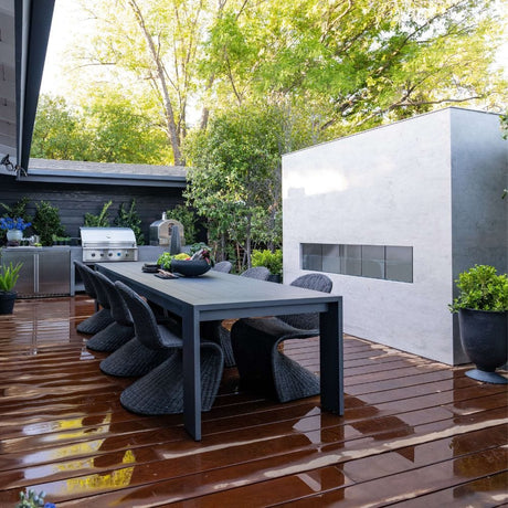 firegear kalea bay vent free gas fireplace with white surround in extravagant patio