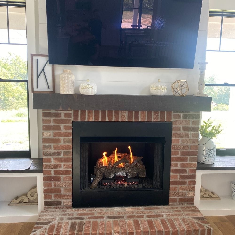 Grand Canyon Red Oak Vent-Free Indoor Gas Log Set Insert in Fireplace