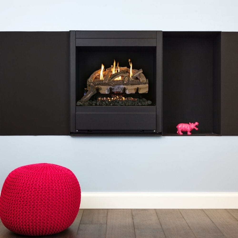 Grand Canyon Split Oak Gas Log Set in Built-in Firebox