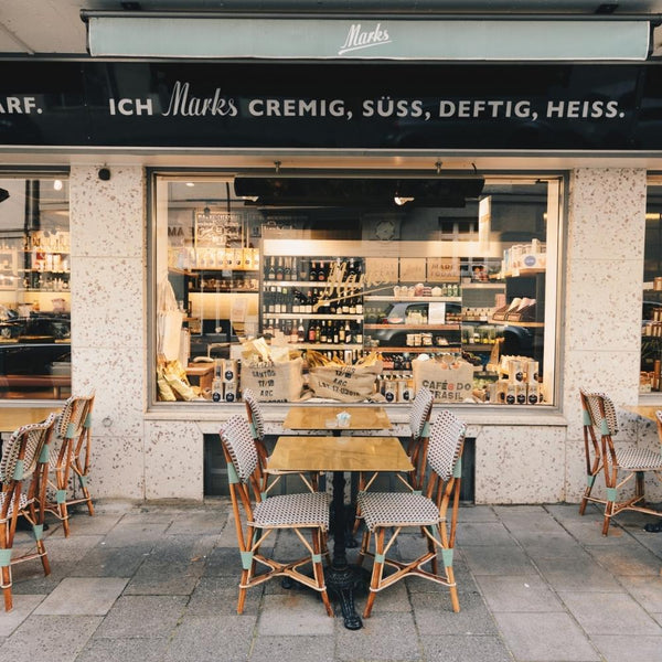 Heatscope Vision 65" Black Electric Heaters in Restaurant Outdoor Dining Area