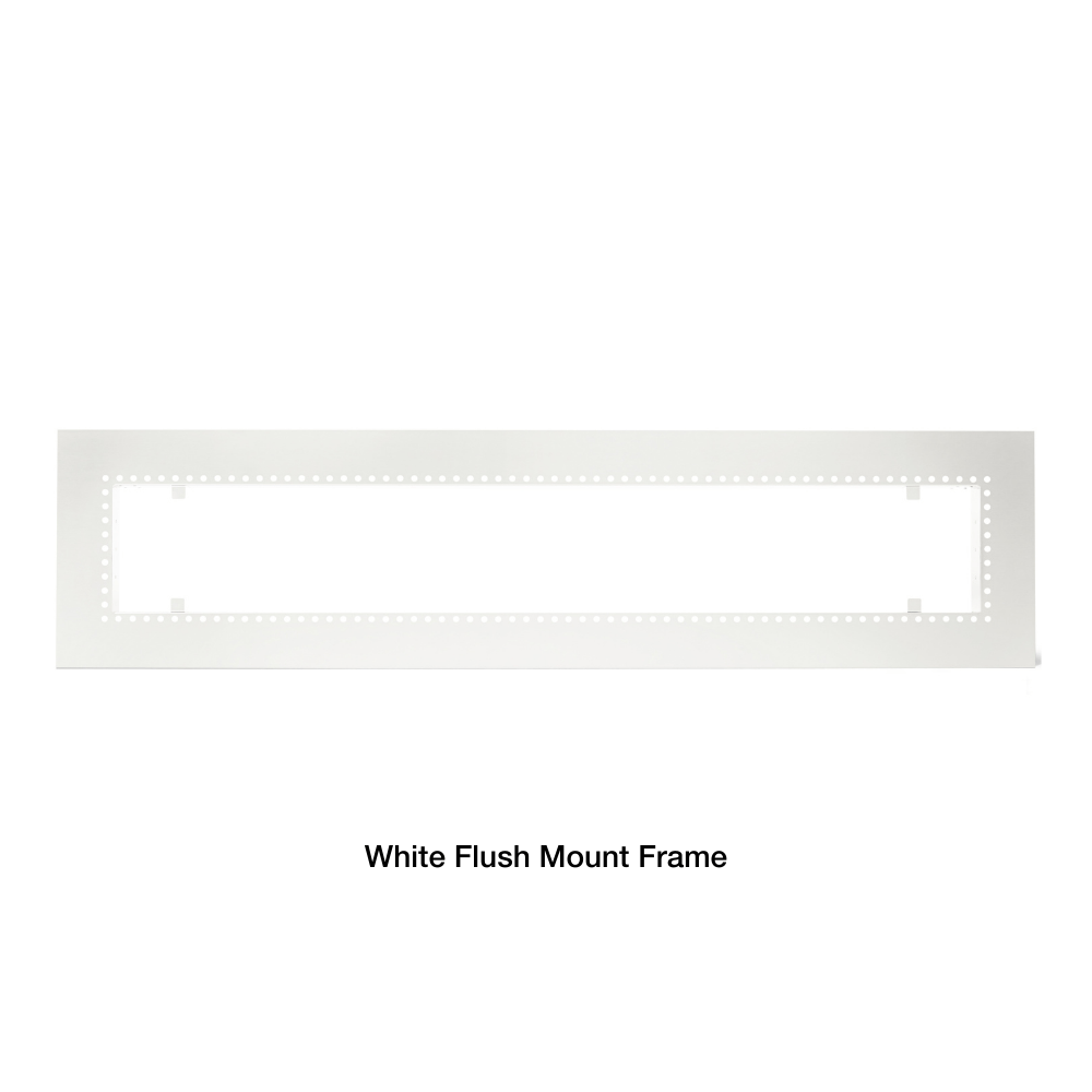 white flush mount frame