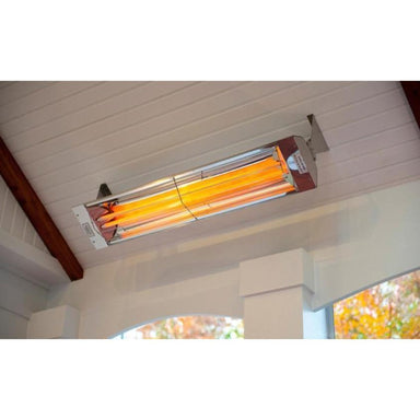 Infratech Double Element Electric Heater Ceiling Mounted in Use