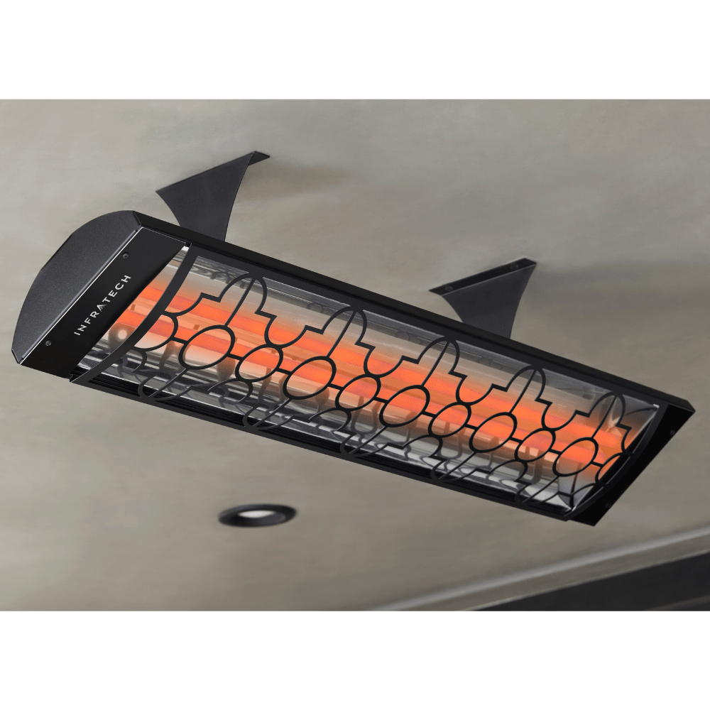Infratech black heater with Mediterranean motif kit