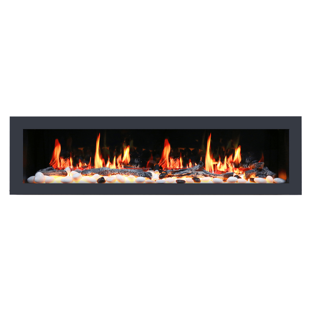 litedeer homes ZEF78 latitude II 78-Inch electric fireplace with natural flames