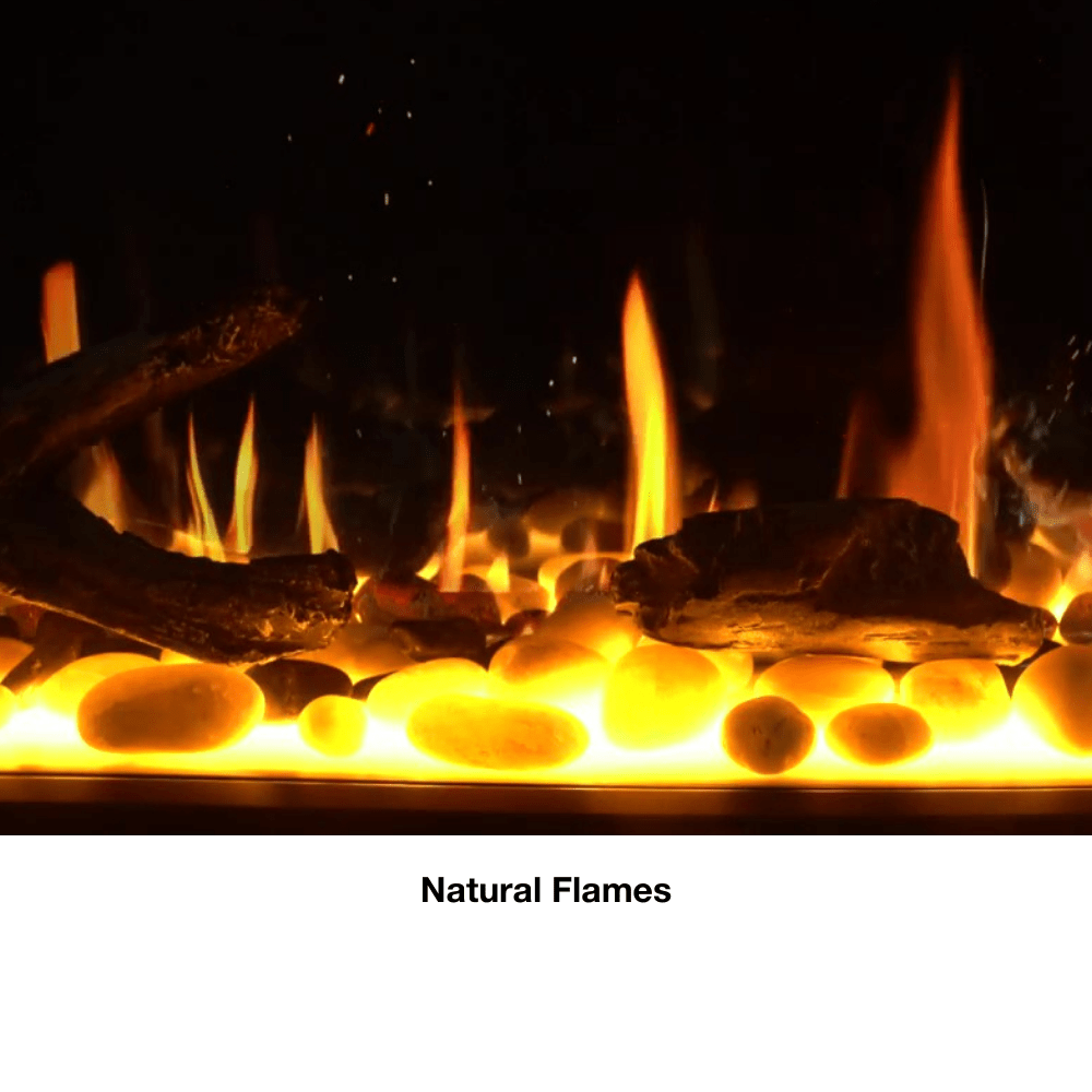 Litedeer Homes LiteStar Smart Built-In Electric Fireplace Insert with Natural Flames