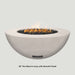 Modern Blaze 48-Inch Round Concrete Gas Fire Bowl in Ivory with Smooth Finish