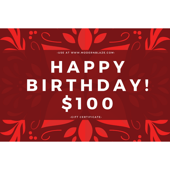 Modern Blaze Birthday Gift Cards