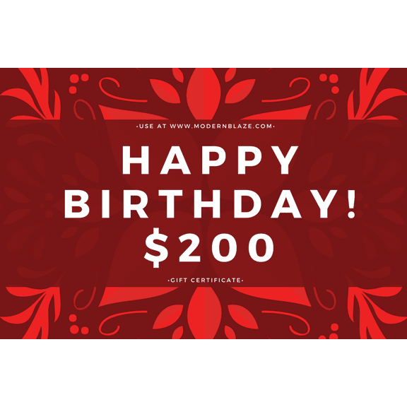 Modern Blaze Birthday Gift Cards