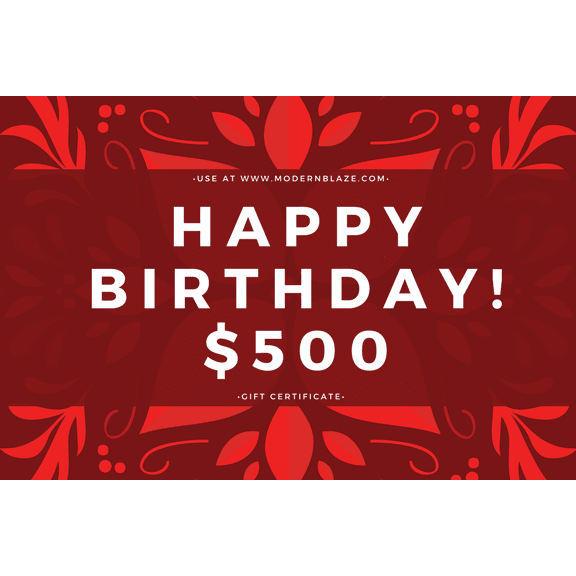 Modern Blaze Birthday Gift Cards