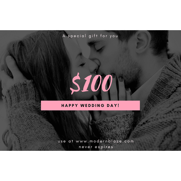 Modern Blaze Wedding Gift Cards