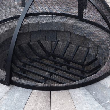 Modern Blaze Round Steel Grate in Fire Pit