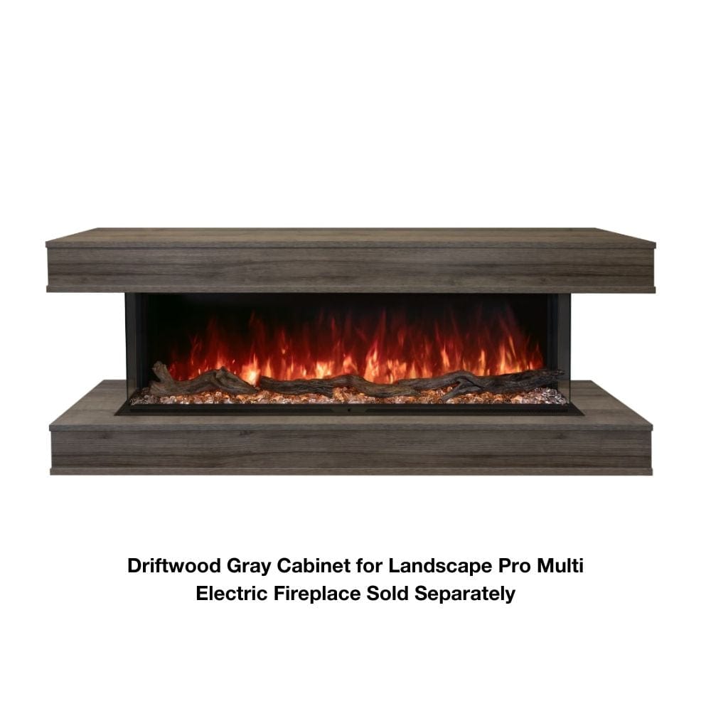 Modern Flames Driftwood Grey Cabinet for Landscape Pro Multi Fireplace