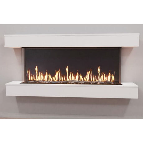 Modern Flames Orion 52" Electric Fireplace with Ready to Finish White Floating Mantel