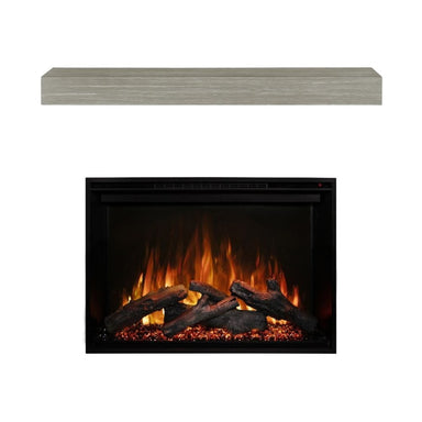 Modern Flames Redstone 36" Electric Fireplace with Modern Gray Wood Mantel