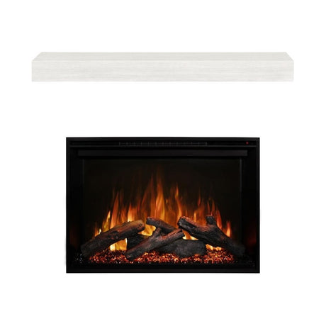 Modern Flames Redstone 36" Electric Fireplace with Modern White Wood Mantel