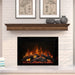 modern flames redstone 36 electric fireplace insert with dark brown wood mantel