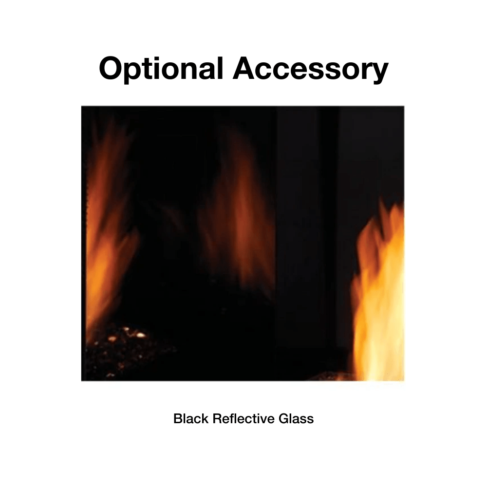 optional black reflective glass for Monessen Artisan 42-inch vent free gas fireplace