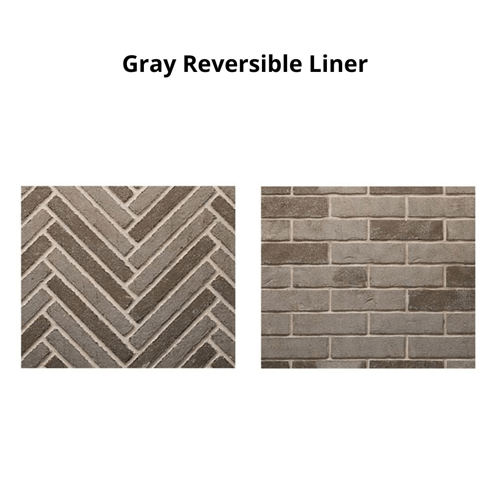 Gray Reversible Liner for Monessen Attribute Vent-Free Gas Firebox