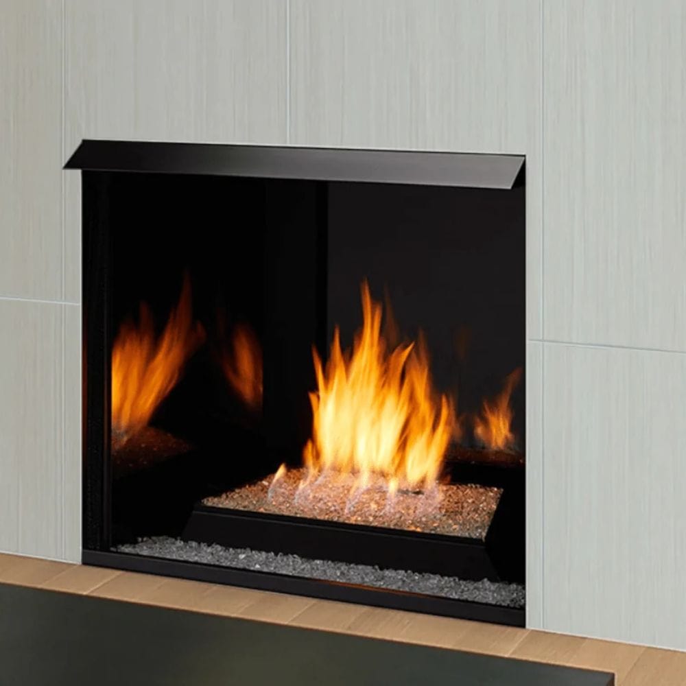 Lyric Burner with Diamond Fireglass shown in Low-Rider Firebox