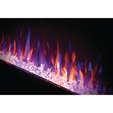 Napoleon Fuze Freestanding Electric Fireplace with Mixed Color Flames on Ember Glass
