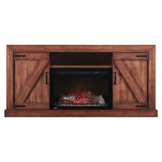 Napoleon Lambert TV Stand with Electric Fireplace for 72" TV's - Rustic Wood