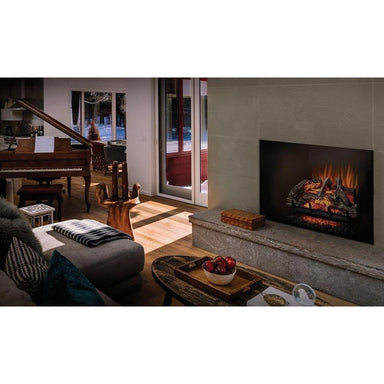 Napoleon Woodland™ 27" Electric Log Set in an opening with tiled surround