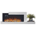 napoleon stylus cara elite electric fireplace with orange flames and birch logs
