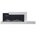 napoleon stylus cara elite electric fireplace with crystals and birch logs turned off