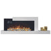 napoleon stylus cara elite electric fireplace with yellow flames and birch logs