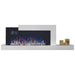 napoleon stylus cara elite electric fireplace with blue flames and birch logs