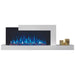 napoleon stylus cara elite electric fireplace with blue flames and red ember bed lights