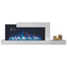 napoleon stylus cara elite electric fireplace with blue and white flames